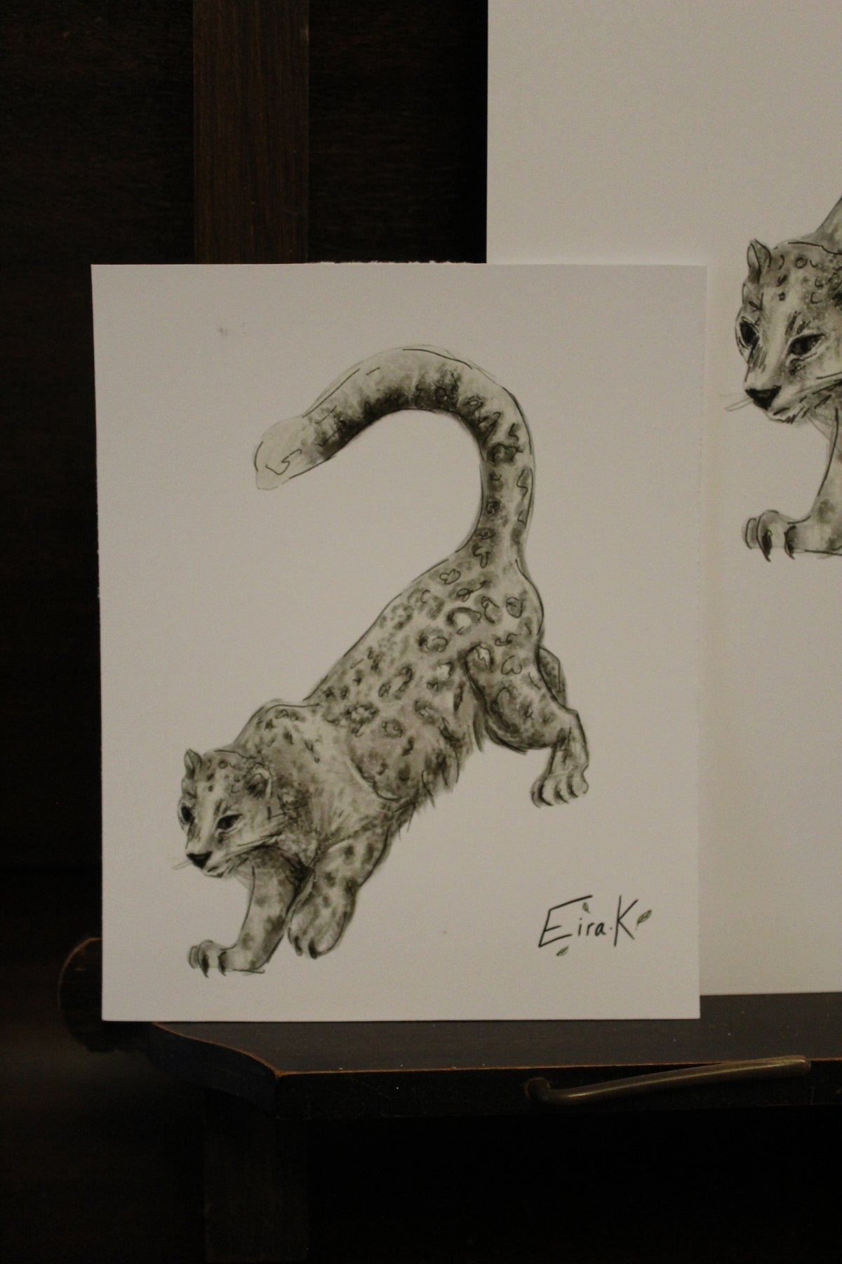 Snow Leopard 12×15 cm Poster