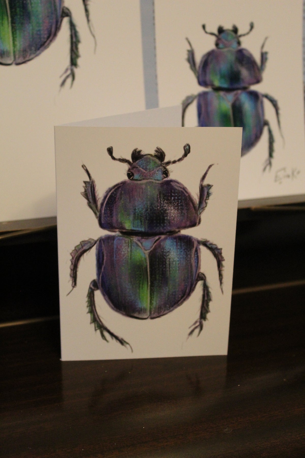 Spring Dor Beetle A6 Greeting Card