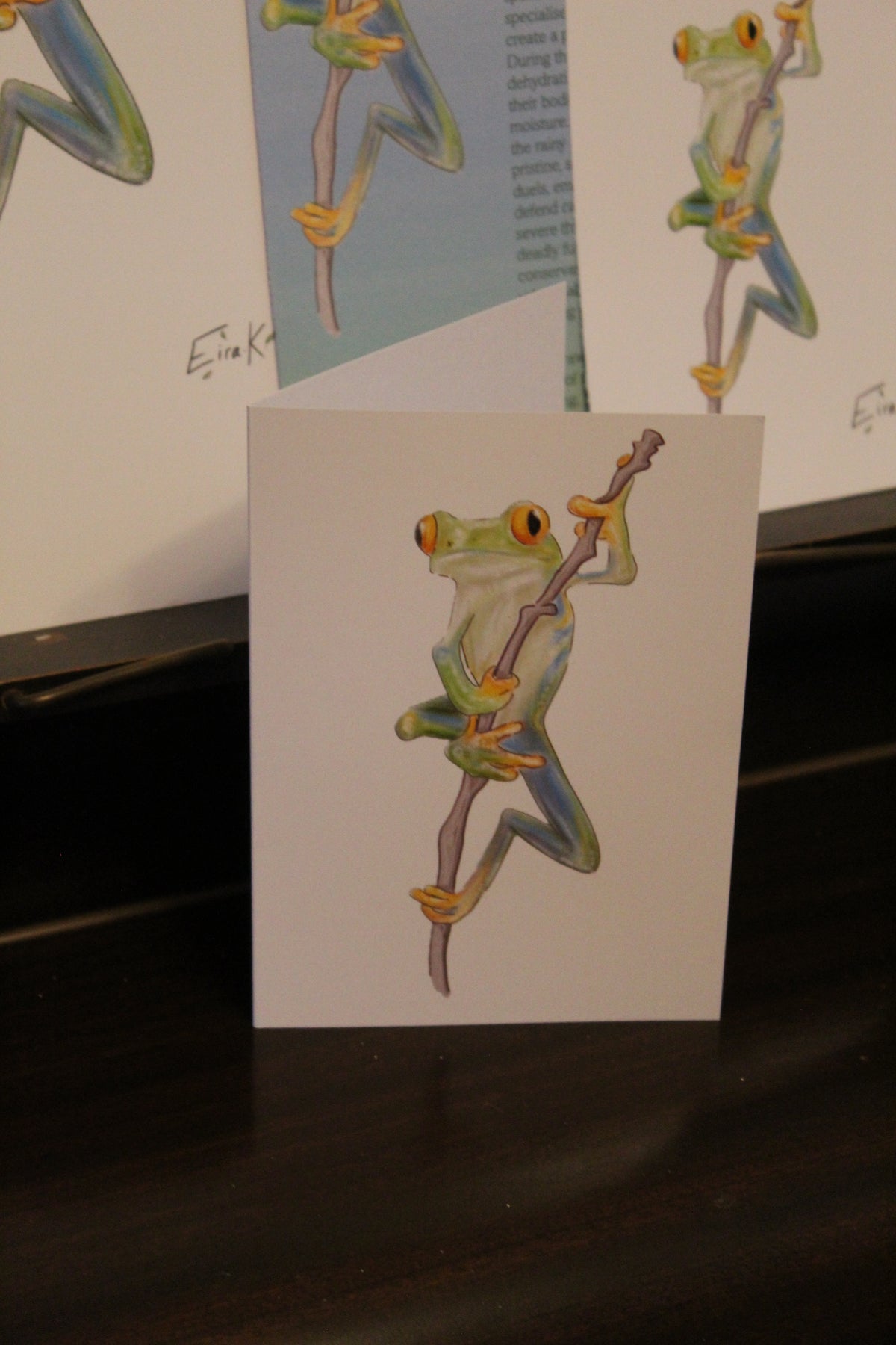 Blue-sided Tree Frog A6 Greeting Card