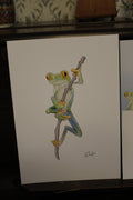 Blue-sided Tree Frog A4 Poster