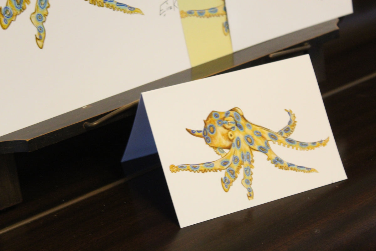 Blue ringed Octopus A6 Greeting Card