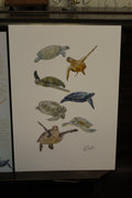 Sea Turtle A4 Poster