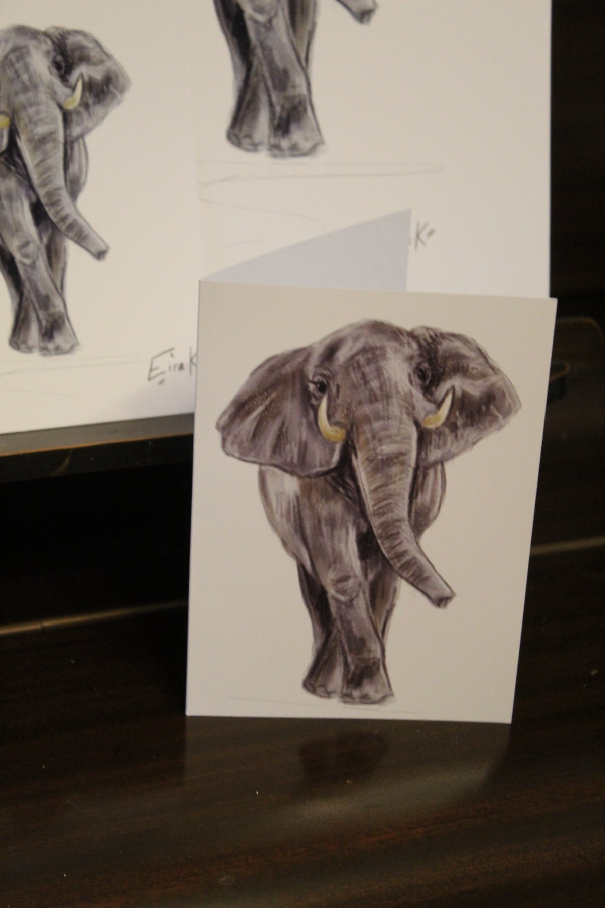African Elephant A6 Greeting Card